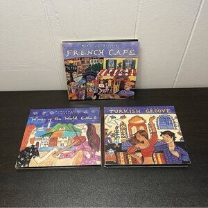 Putumayo Presents 3 CD Lot - French Cafe / Turkish Groove / Woman Of The World